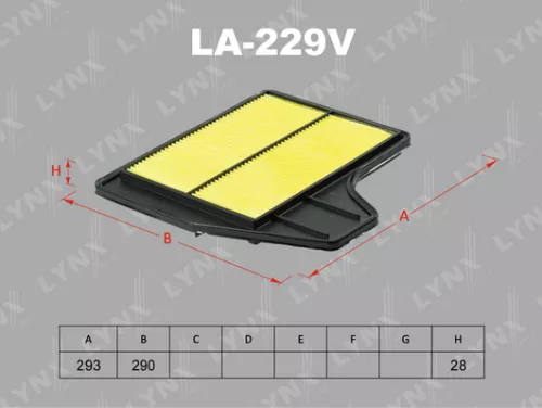 LYNXAUTO Air filter (LA-229V)