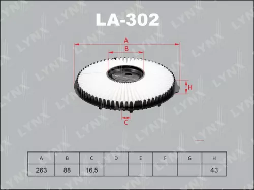 LYNXAUTO Air filter (LA-302)