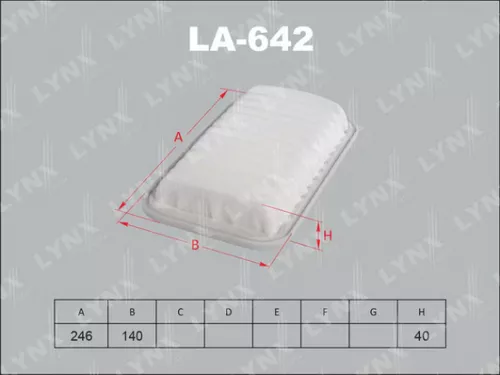 LYNXAUTO Air filter (LA-642)