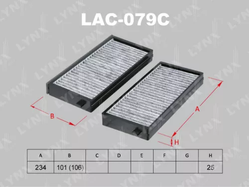 LYNXAUTO Cabin filter, carbon (LAC-079C)