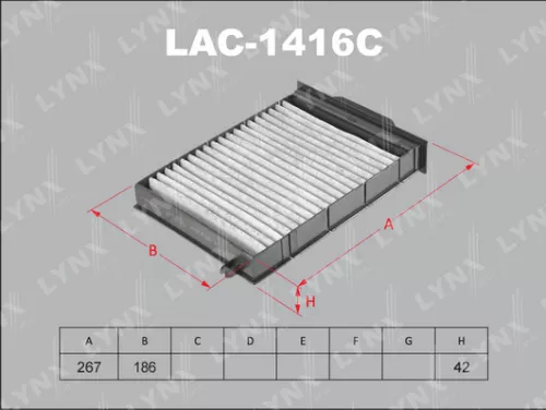 LYNXAUTO Cabin filter, carbon (LAC-1416C)