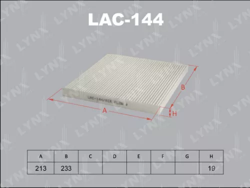 LYNXAUTO Cabin filter (LAC-144)