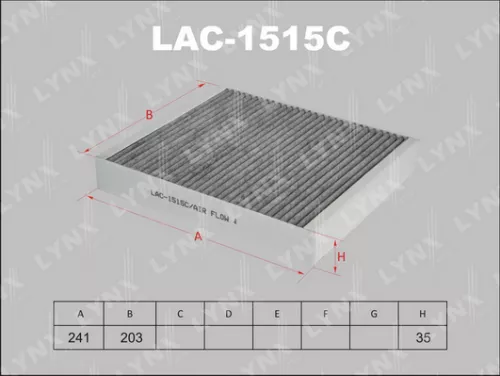 Cabin filter, carbon