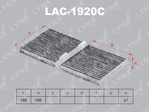 Cabin filter, carbon