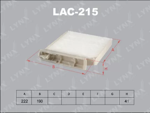 LYNXAUTO Cabin filter (LAC-215)