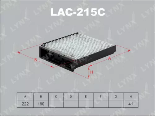 LYNXAUTO Cabin filter, carbon (LAC-215C)