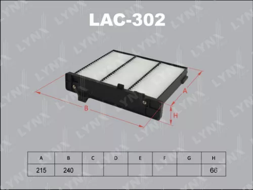 LYNXAUTO Cabin filter (LAC-302)