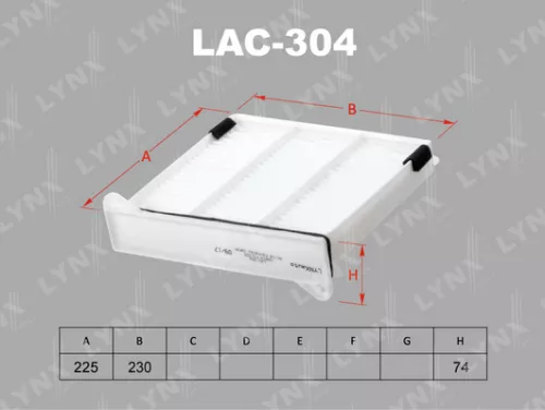 LYNXAUTO Cabin filter (LAC-304)