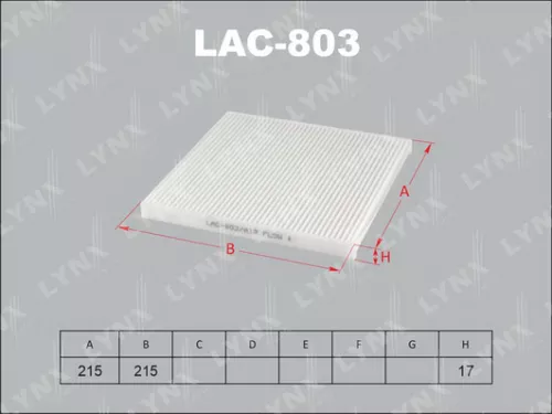 LYNXAUTO Cabin filter (LAC-803)