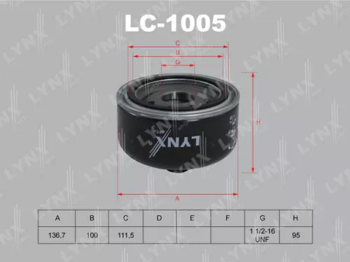 LYNXAUTO Oil filter (LC-1005)
