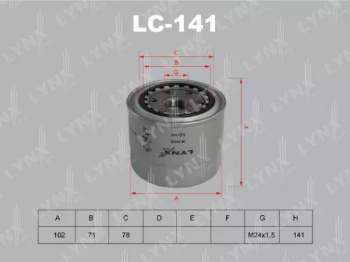 LYNXAUTO Oil filter (LC-141)
