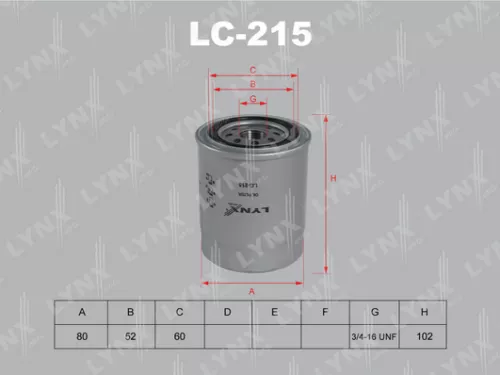 LYNXAUTO Oil filter (LC-215)