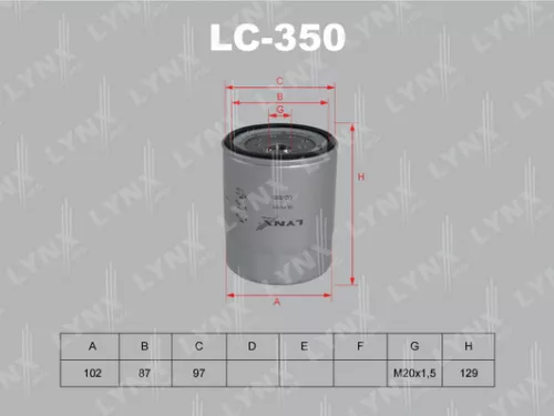 LYNXAUTO Oil filter (LC-350)