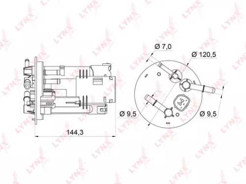 LYNXAUTO Fuel filter, in-tank (LF-362M)