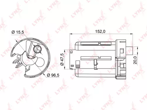 LYNXAUTO Fuel filter, in-tank (LF-365M)
