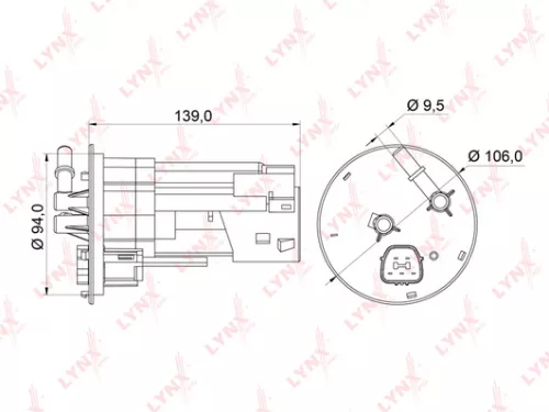 LYNXAUTO Fuel filter, in-tank (LF-541M)