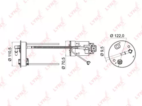 LYNXAUTO Fuel filter, in-tank (LF-950M)