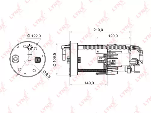 LYNXAUTO Fuel filter, in-tank (LF-954M)