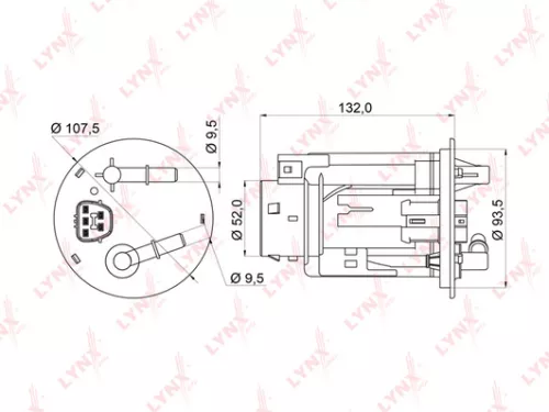 LYNXAUTO Fuel filter, in-tank (LF-956M)