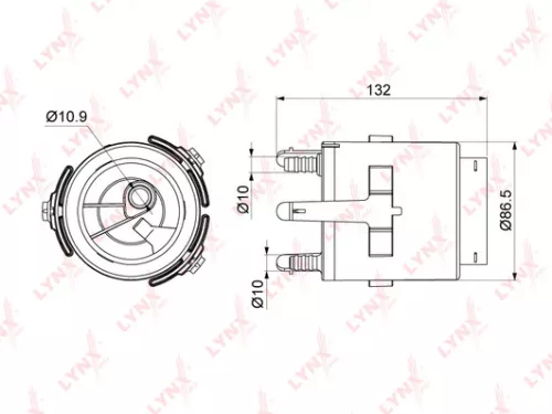 LYNXAUTO Fuel filter, in-tank (LF-998M)