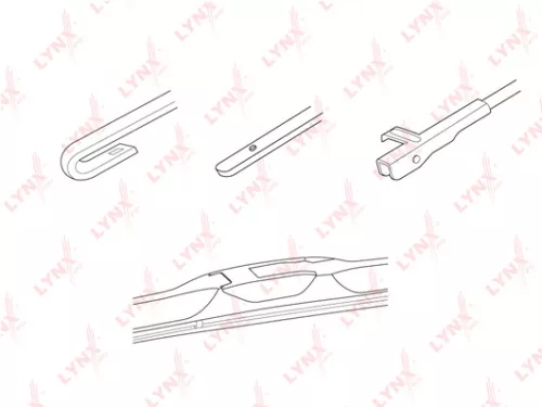 Hybrid wiper blade, 450mm