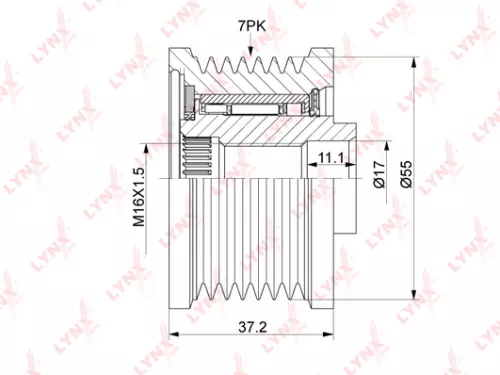Alternator freewheel clutch