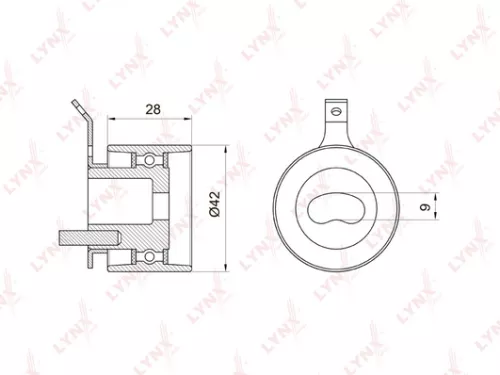 Tension pulley, timing belt
