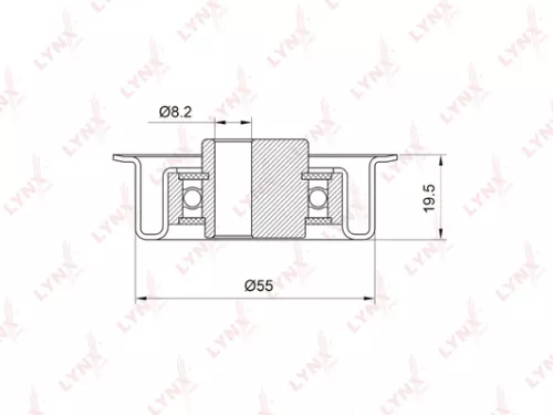 LYNXAUTO Tension pulley, timing belt (PB-1035)