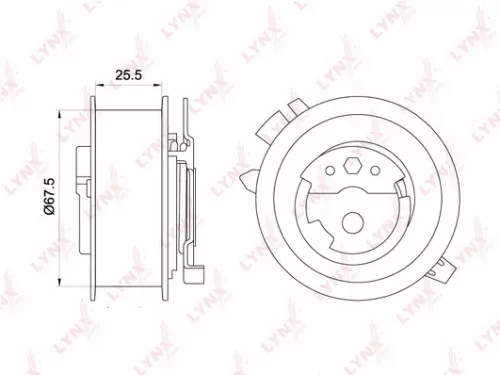 LYNXAUTO Tension pulley, timing belt (PB-1251)