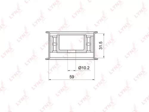 LYNXAUTO Deflection/Guide pulley, timing belt (PB-3005)