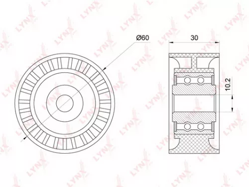 Deflection/Guide pulley (assembly), timing belt