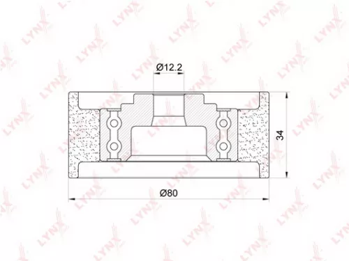 LYNXAUTO Deflection/Guide pulley (assembly), timing belt (PB-3144)