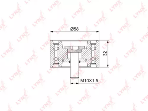 Deflection/Guide pulley (assembly), timing belt