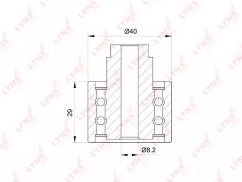 LYNXAUTO Deflection/Guide pulley (assembly), timing belt (PB-3148)