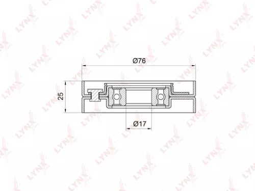LYNXAUTO Tensioner Pulley, poly v-belt (PB-5001)