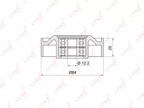 LYNXAUTO Tension pulley, poly v-belt (PB-5018)