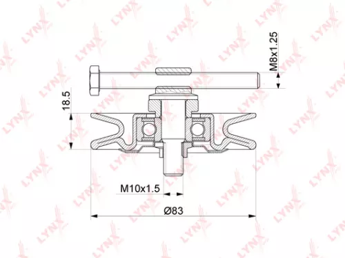 LYNXAUTO Tension pulley, poly v-belt (PB-5083)