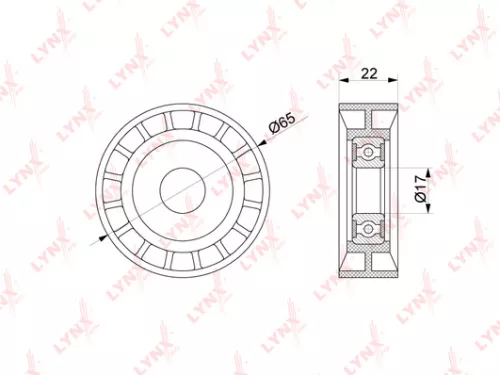 LYNXAUTO Tensioner Pulley, poly v-belt (PB-5261)