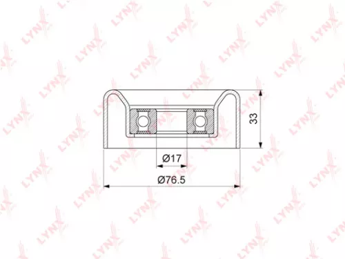 Deflection/Guide pulley, poly v-belt