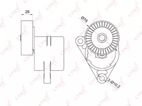 LYNXAUTO Belt tensioner, poly v-belt (PT-3010)