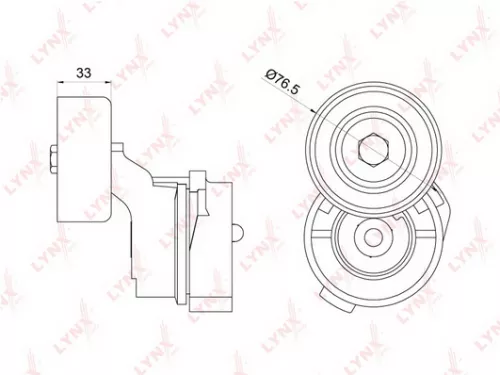 Belt tensioner, poly v-belt