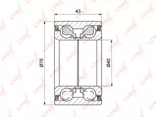 LYNXAUTO Wheel bearing, rear (WB-1337)