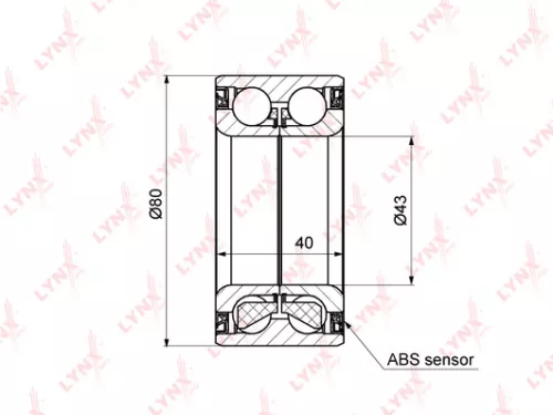 LYNXAUTO Wheel bearing, front (WB-1349)
