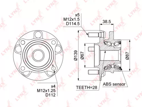 LYNXAUTO Wheel Hub (WH-1025)