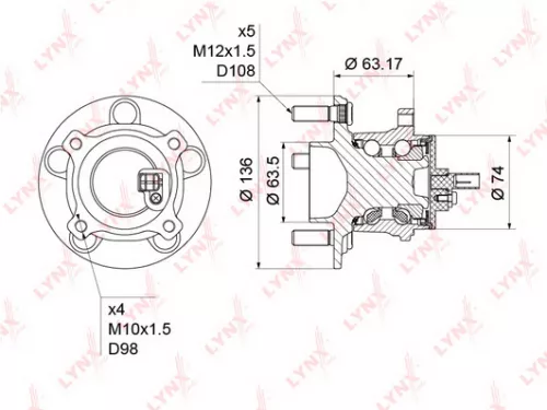 LYNXAUTO Wheel Hub (WH-1225)