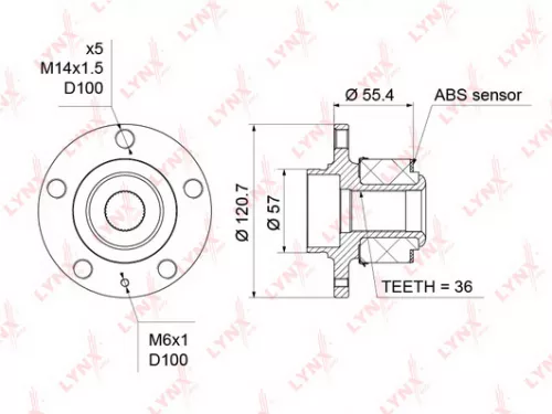 LYNXAUTO Wheel Hub (WH-1308)