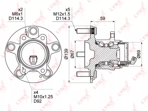 LYNXAUTO Wheel Hub (WH-1381)
