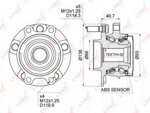 LYNXAUTO Wheel Hub (WH-1473)