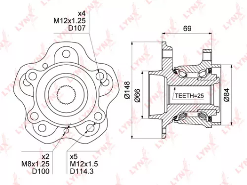 LYNXAUTO Wheel Hub (WH-1515)